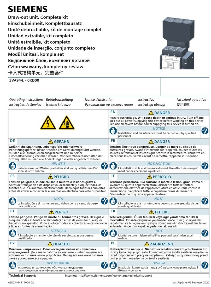 Siemens 3VA944 0KD00 Series User manual