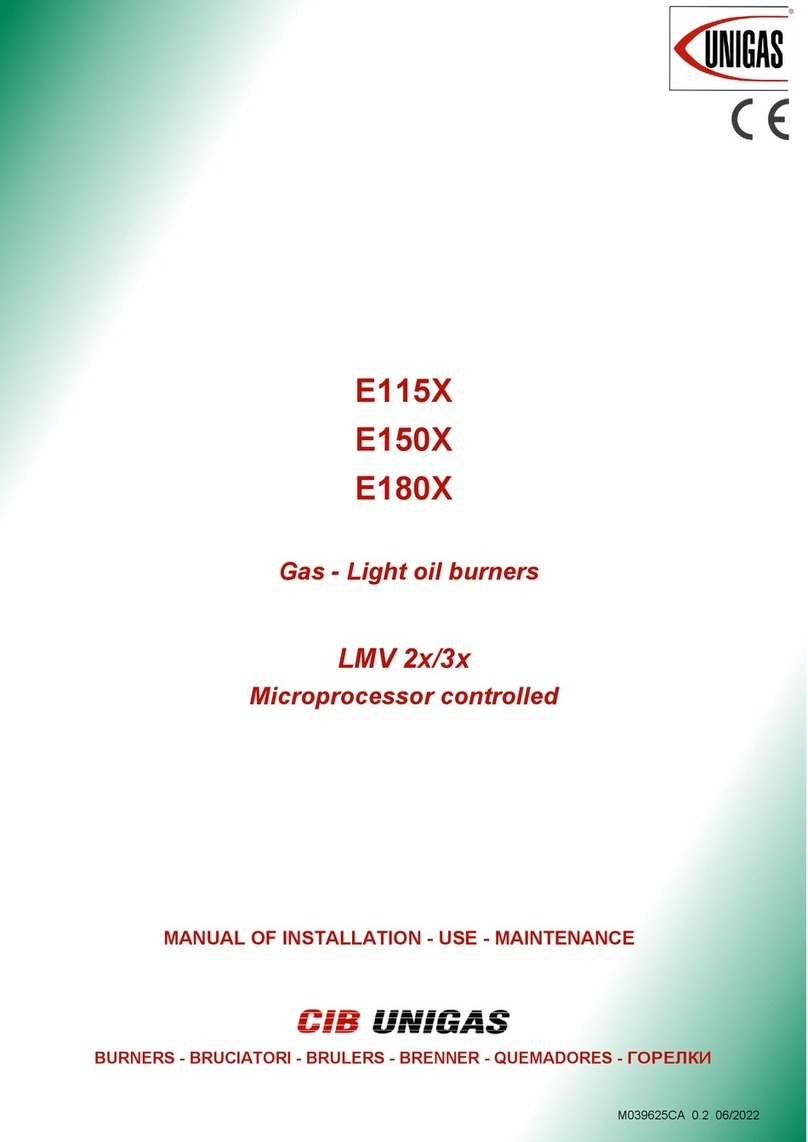 CIB UNIGAS E150X Operating manual