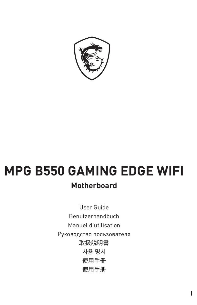 MSI MPG B550 GAMING CARBON WIFI User manual