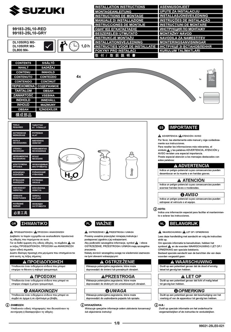 Suzuki 99183-25L10-RED installation instructions