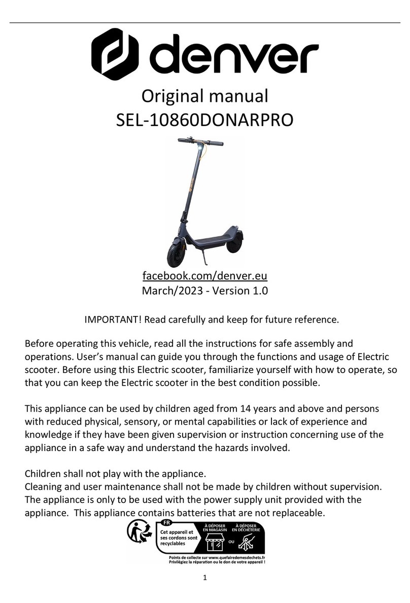 Denver SEL-10860DONARPRO Operation instructions