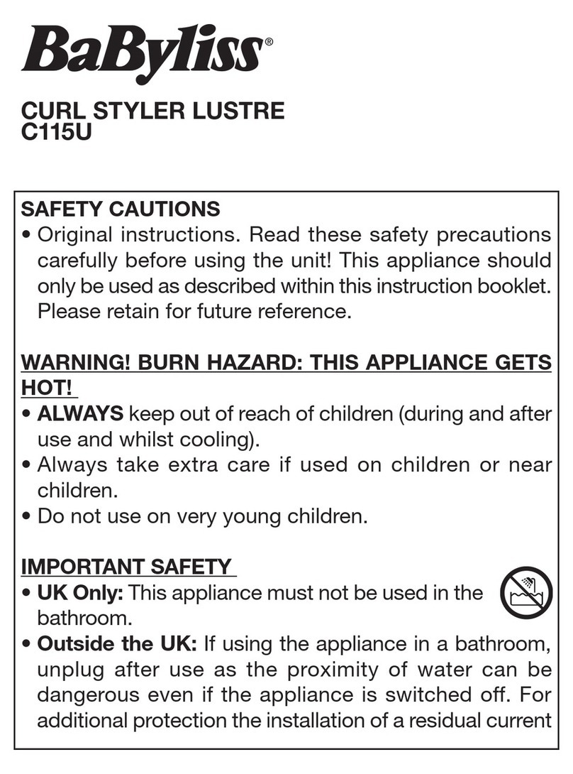 BaByliss CURL STYLER LUSTRE manual