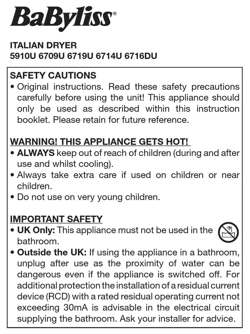 BaByliss 5910U User manual