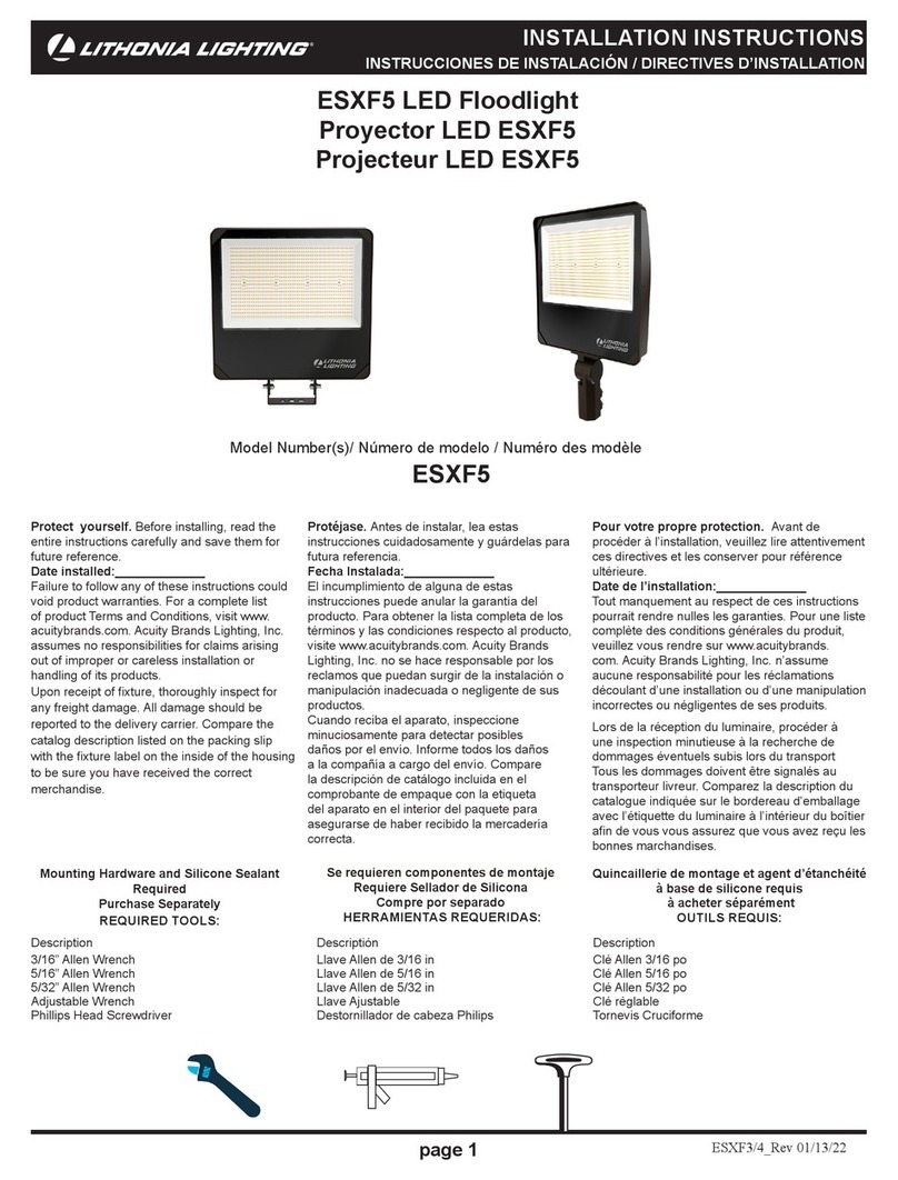 Lithonia Lighting ESXF5 installation instructions