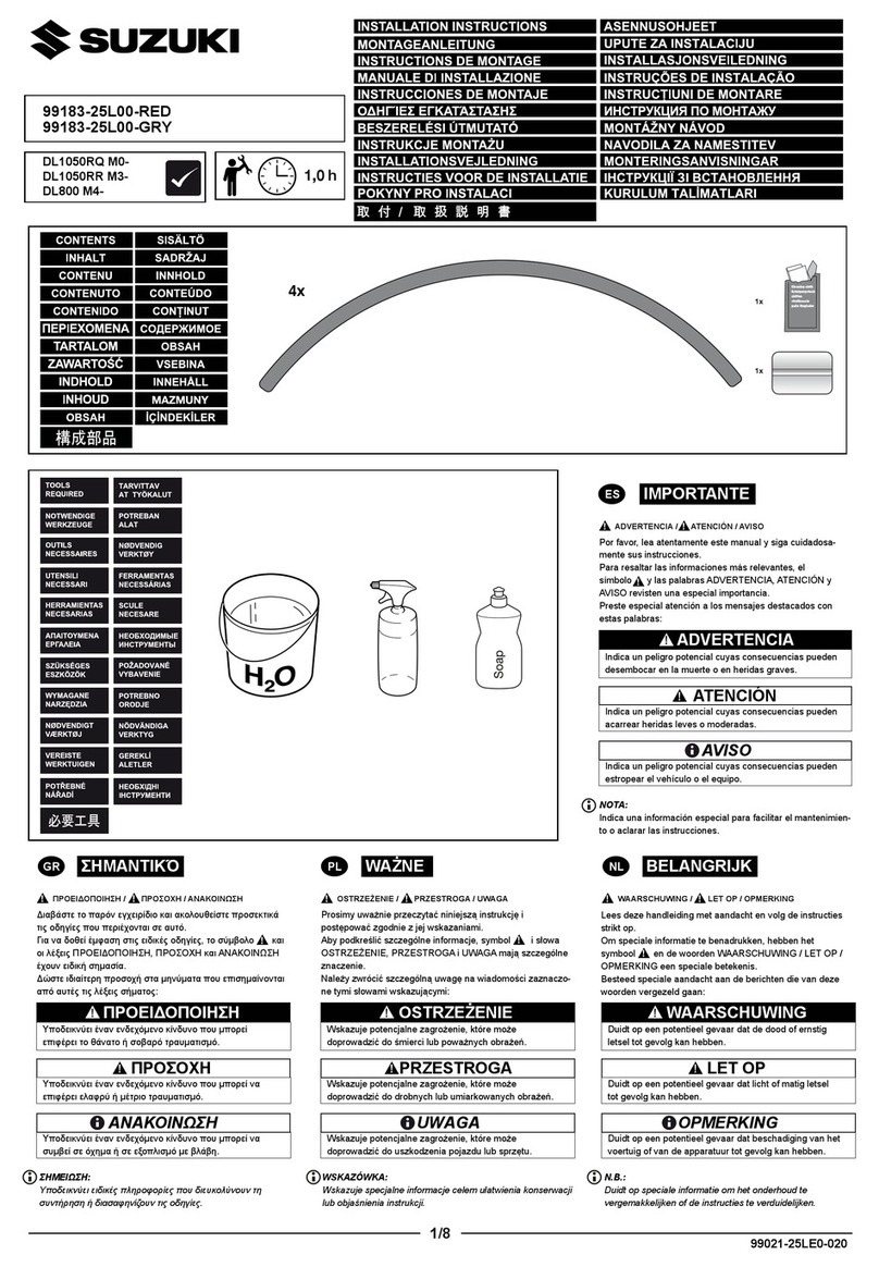 Suzuki 99183-25L00-RED installation instructions