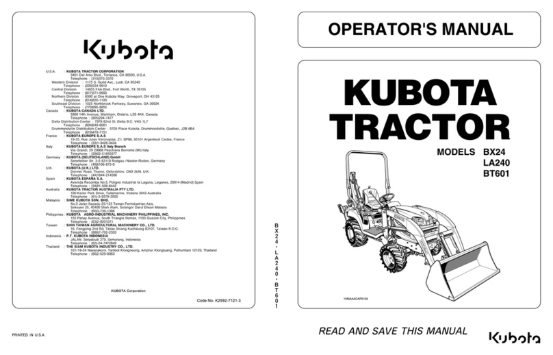 Kubota BX24D Operator's manual