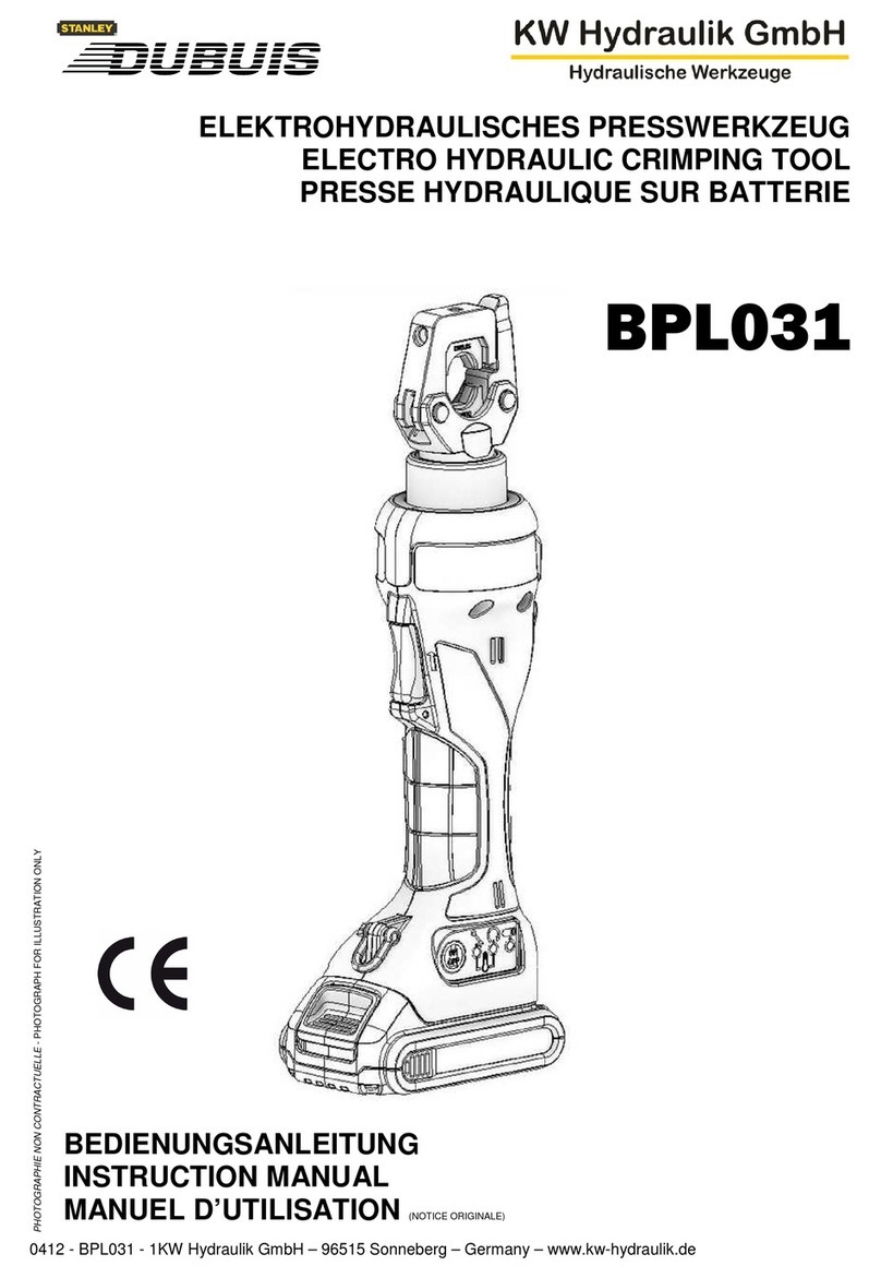 Stanley DUBUIS KW Hydraulik BPL031 instruction manual Stanley DUBUIS KW Hydraulik BPL031 instruction manual