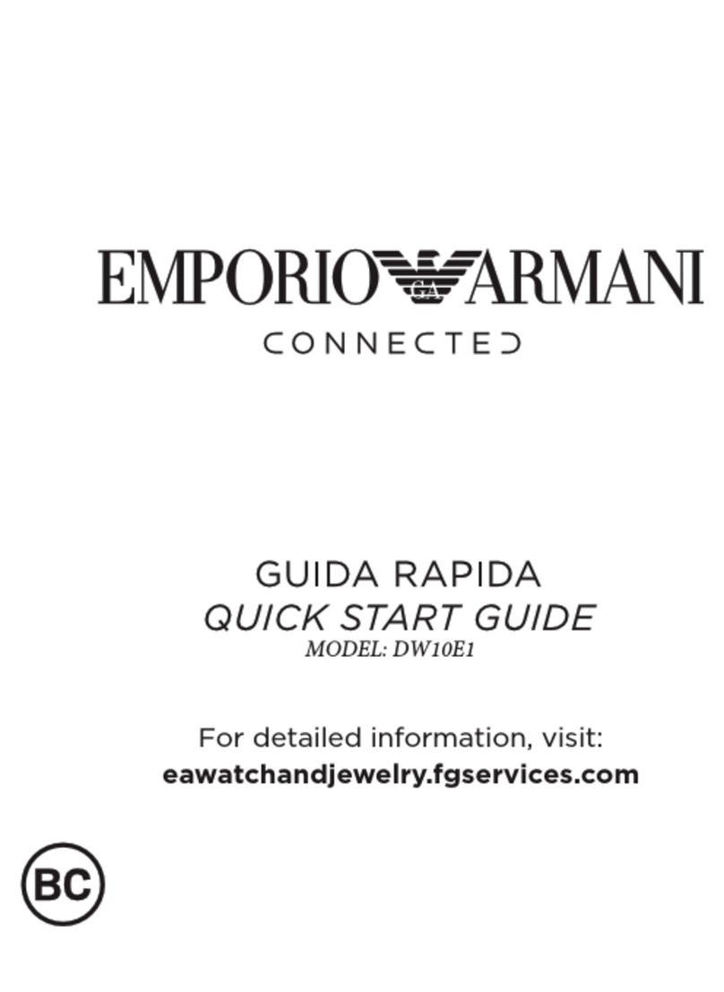 Emporio Armani DW10E1 quick start guide