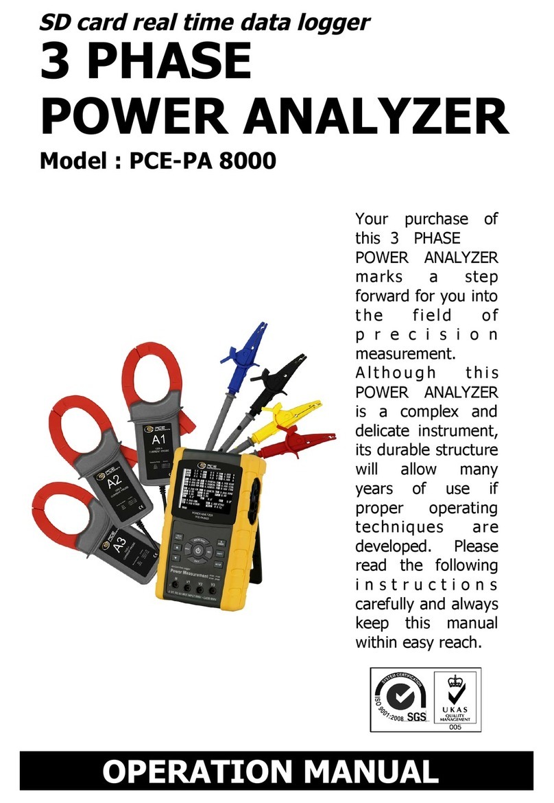 PCE Instruments PCE-PA 8000 User manual