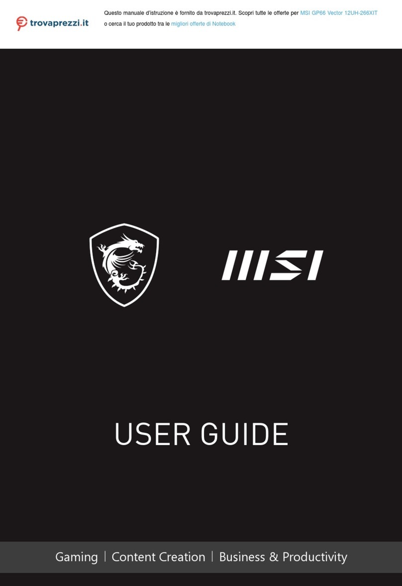MSI GP66 Vector 12UH-266XIT user guide