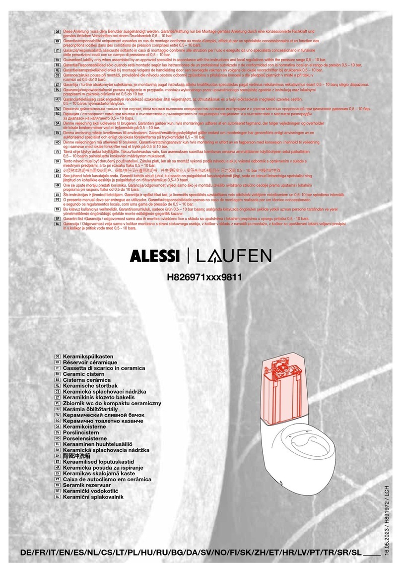 Laufen ALESSI H826971 9811 Series manual Laufen ALESSI H826971 9811 Series manual