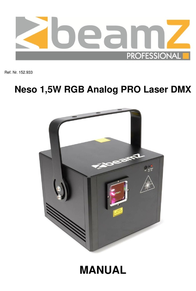Beamz Neso 1,5W RGB Analog PRO Laser DMX manual Beamz Neso 1,5W RGB Analog PRO Laser DMX manual