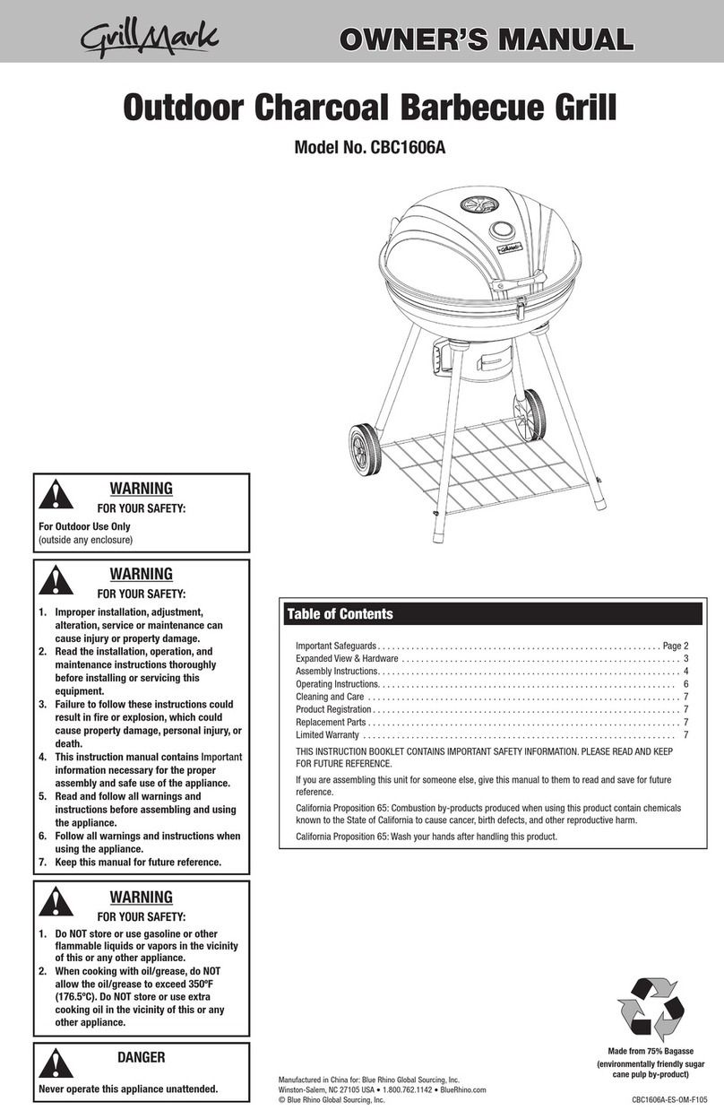 GrillMark CBC1606A owner's manual