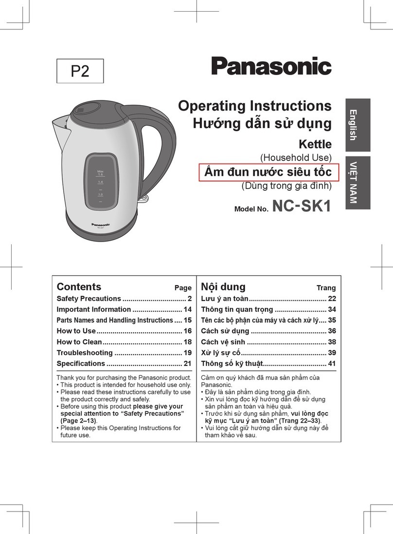 Panasonic NC-SK1 operating instructions