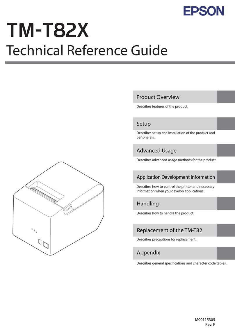 Epson TM-T82X Use and care manual