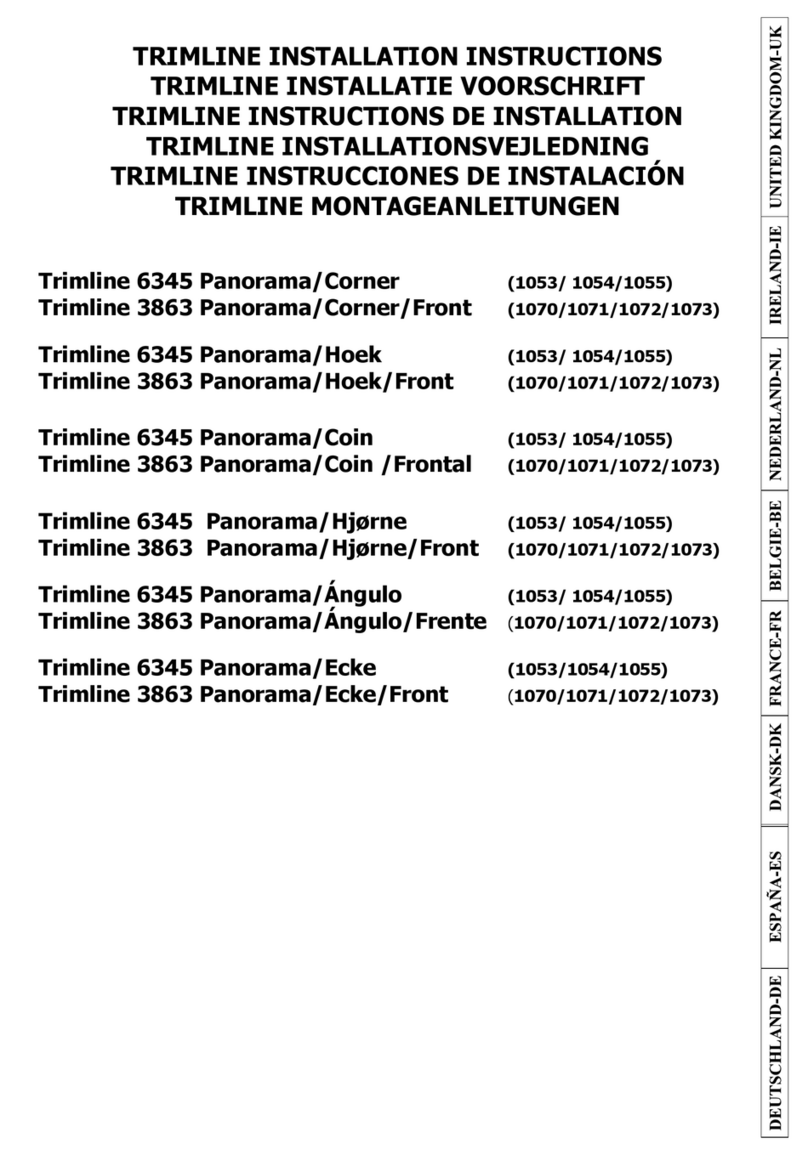 Thermocet Trimline 6345 Panorama/Corner installation instructions Thermocet Trimline 6345 Panorama/Corner installation instructions