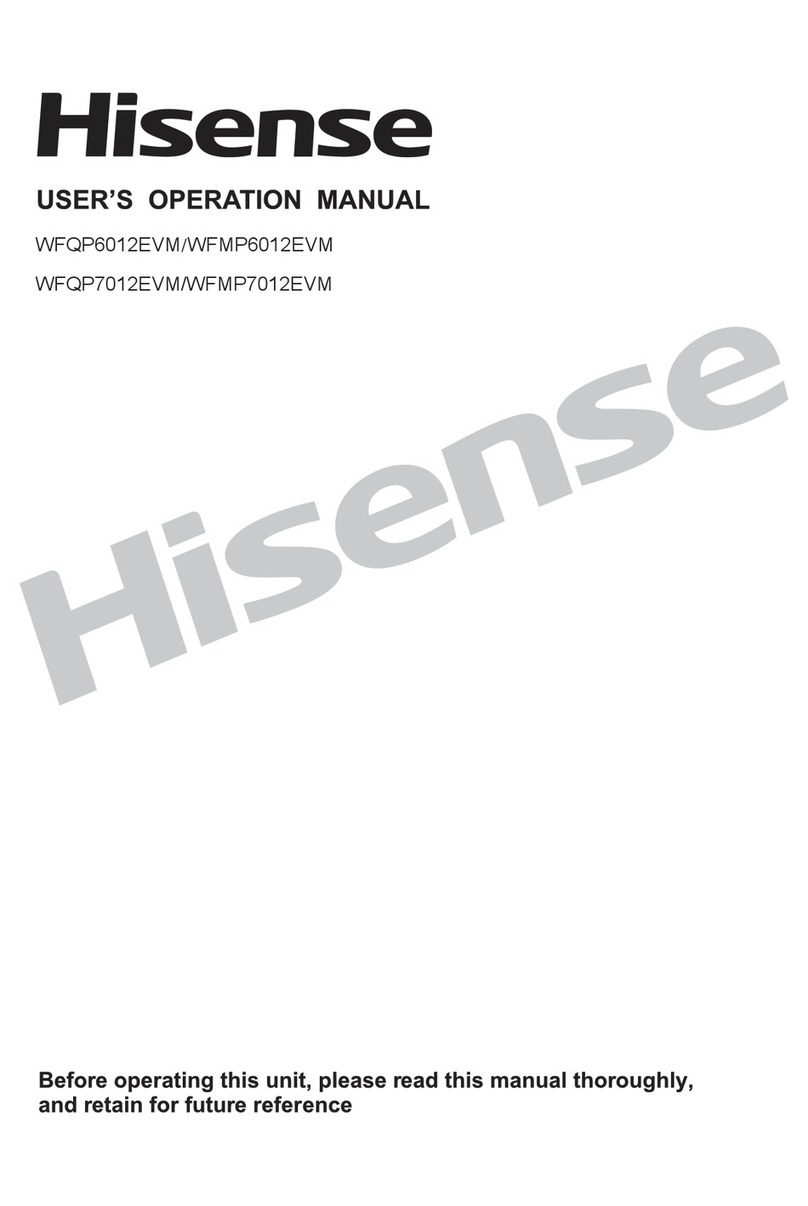 Hisense WFQP6012EVM Mounting instructions