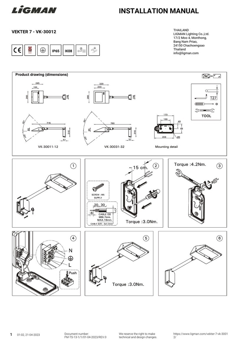 LIGMAN VEKTER 7 installation manual