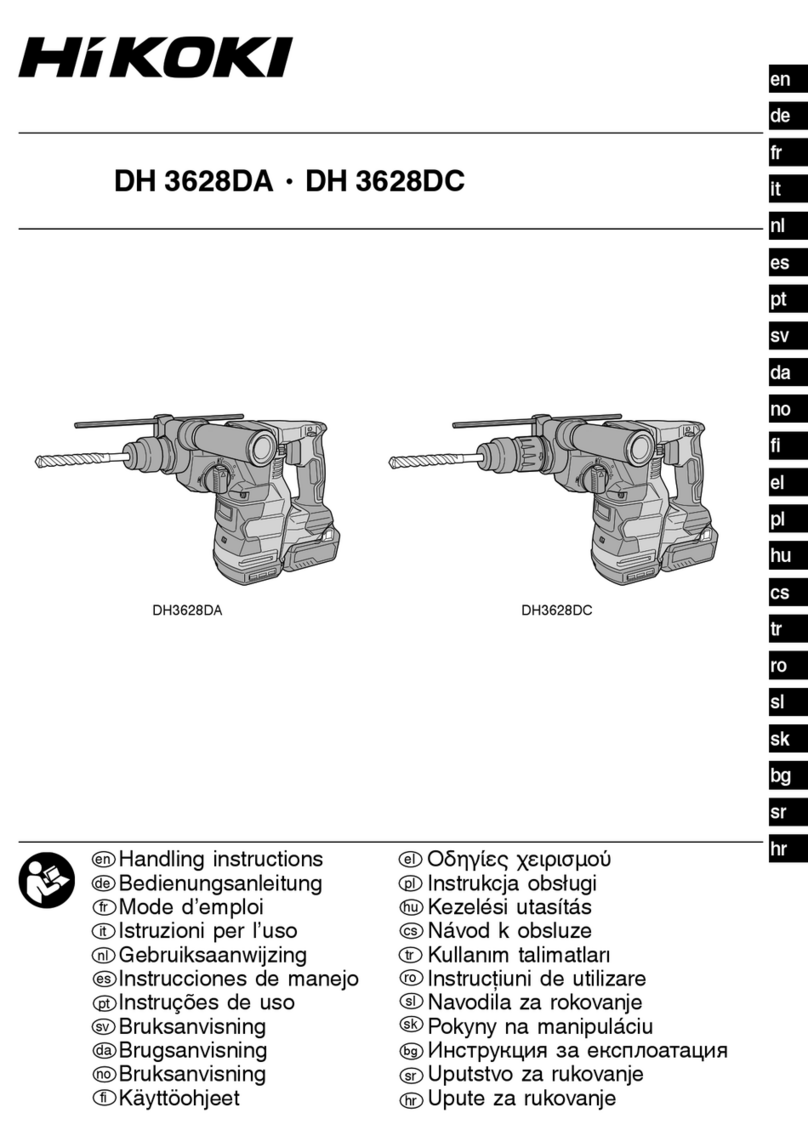 HIKOKI DH3628DA Handling instructions
