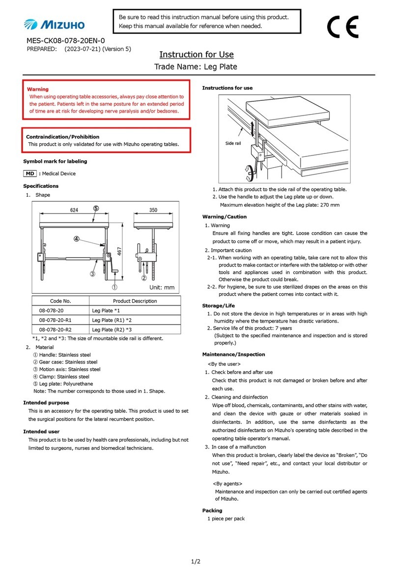 Mizuho MES-CK08-078-20EN-0 User manual