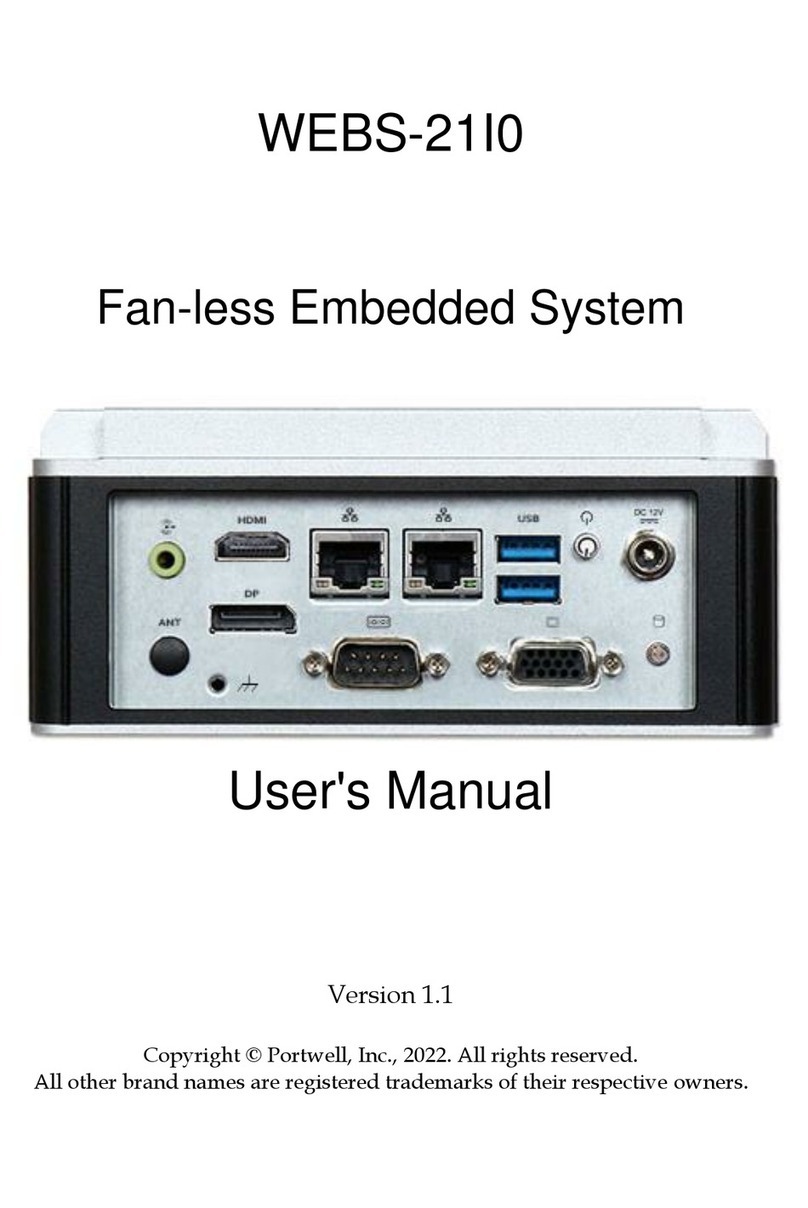 Portwell WEBS-21I0 User manual