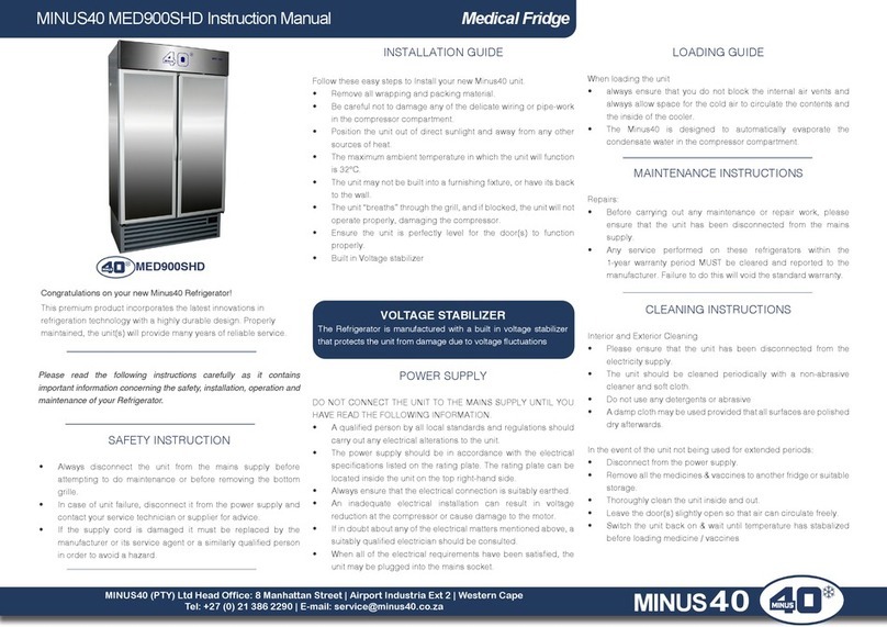 minus40 MED900SHD instruction manual