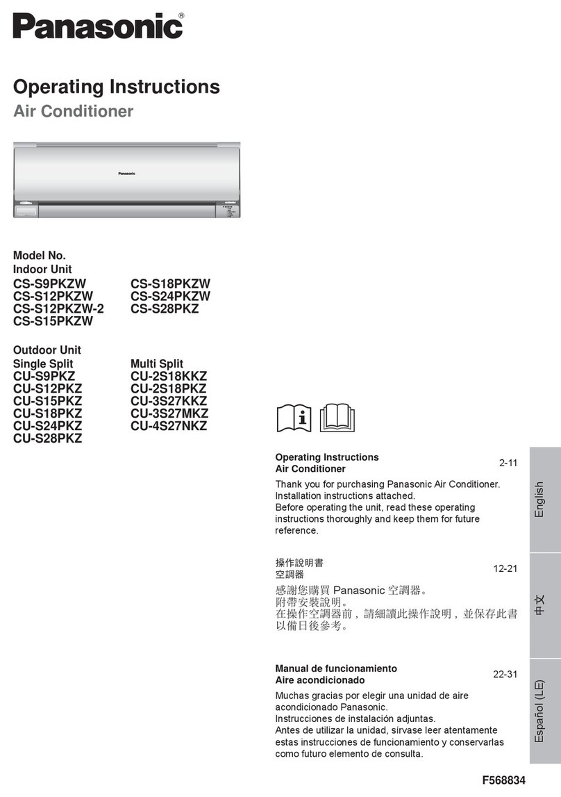 Panasonic cs-s9pkzw User manual