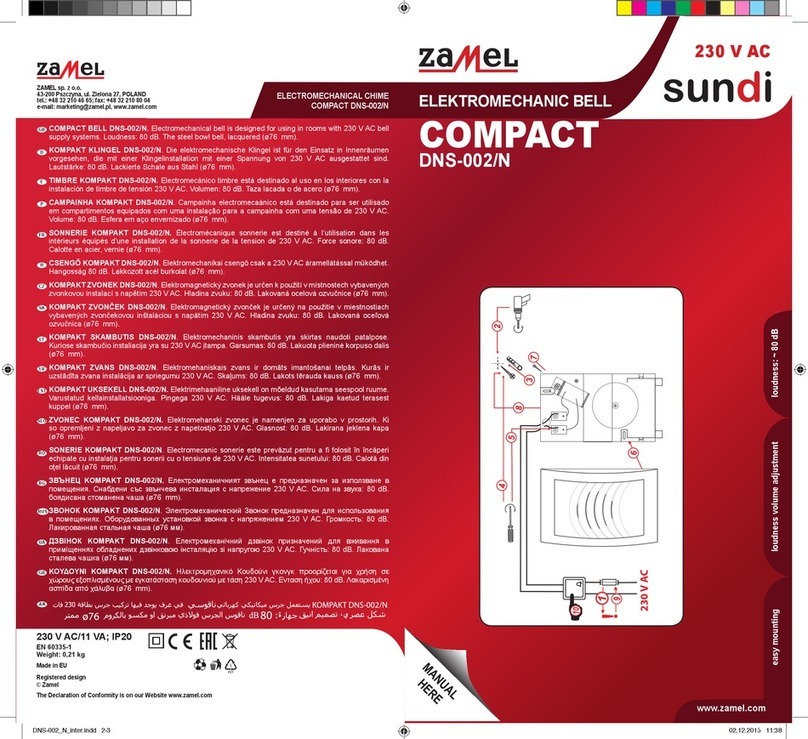 Zamel SUNDI COMPACT DNS-002/N Mounting instruction