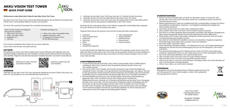 Akku Vision TEST TOWER quick start guide