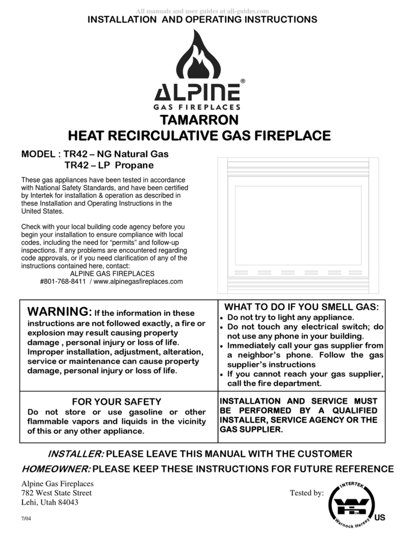 Alpine TAMARRON TR42 Installation and operating instructions