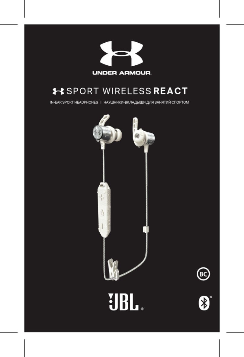 JBL UNDER ARMOUR SPORT WIRELESS REACT User manual JBL UNDER ARMOUR SPORT WIRELESS REACT User manual