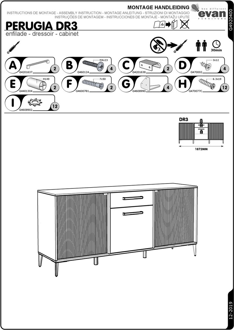 Evan furniture PERUGIA DR3 Assembly instruction