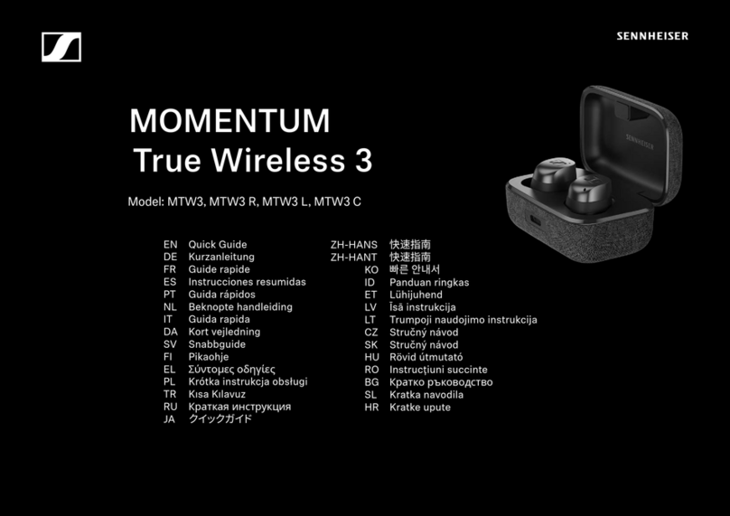 Sennheiser MOMENTUM True Wireless 3 User manual