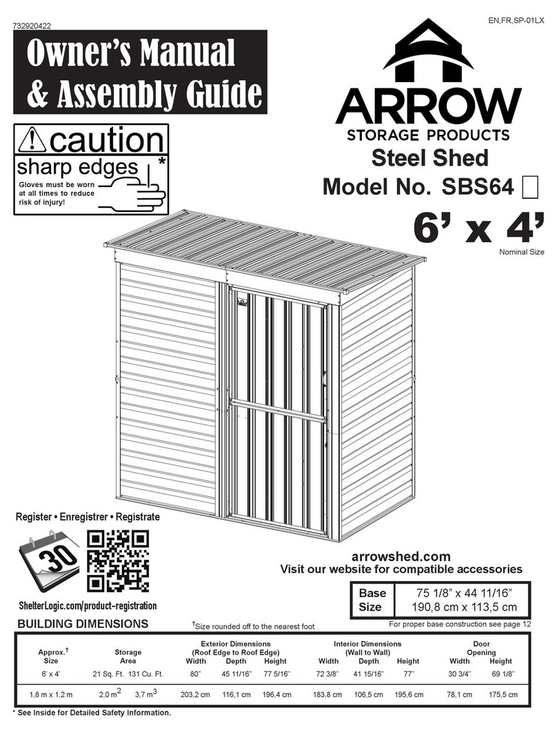 Arrow Storage Products SBS64 Instructions for use Arrow Storage Products SBS64 Instructions for use