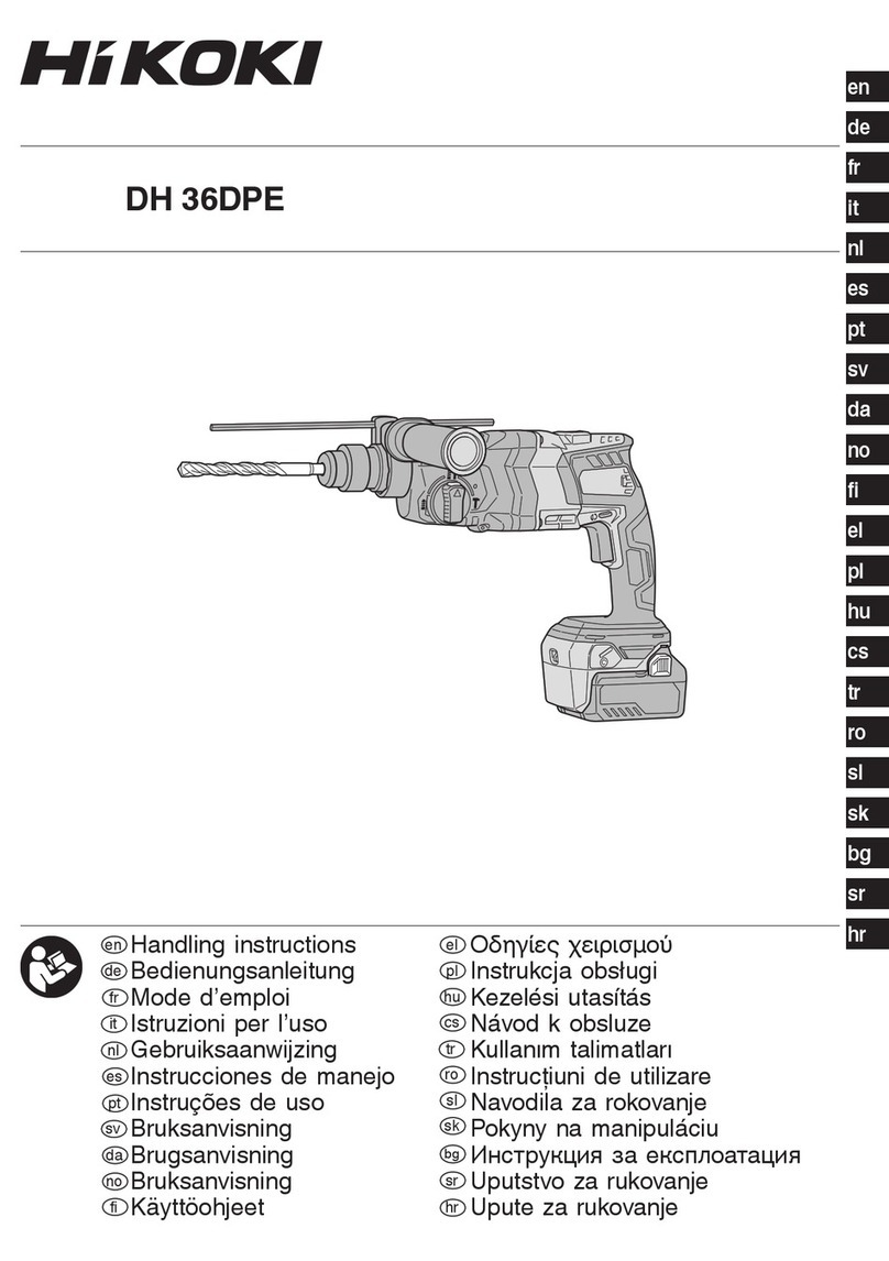 HIKOKI DH 36DPE Handling instructions