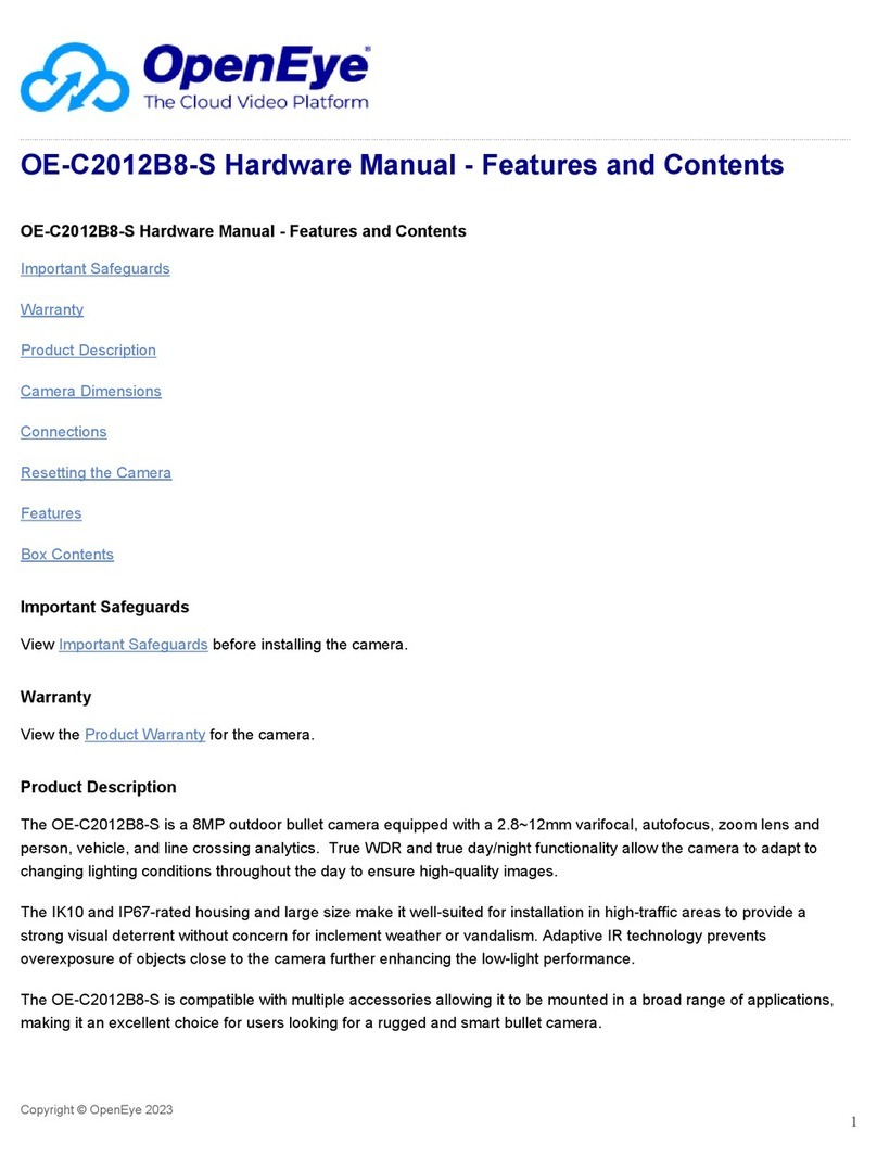 OpenEye OE-C2012B8-S Hardware manual