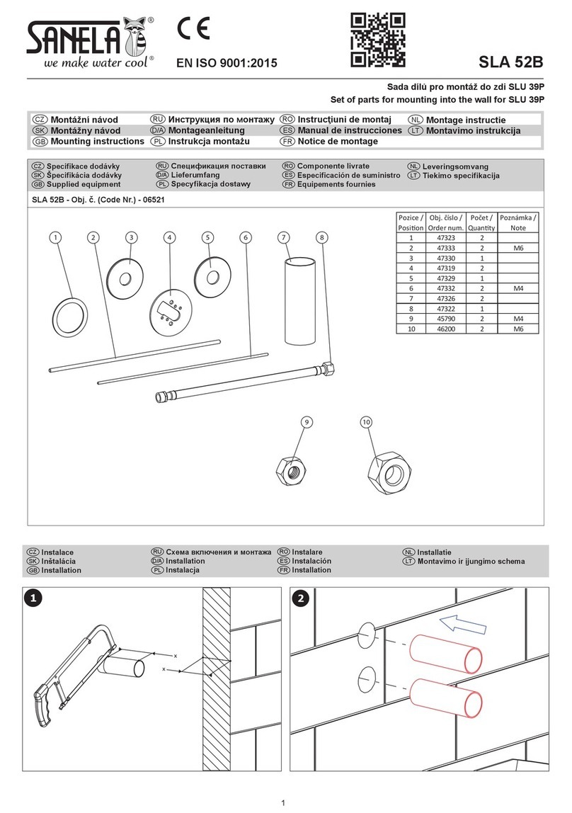 Sanela SLA 52B Mounting instructions