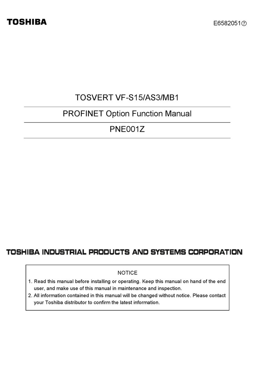 Toshiba TOSVERT VF-S15 series Parts list manual