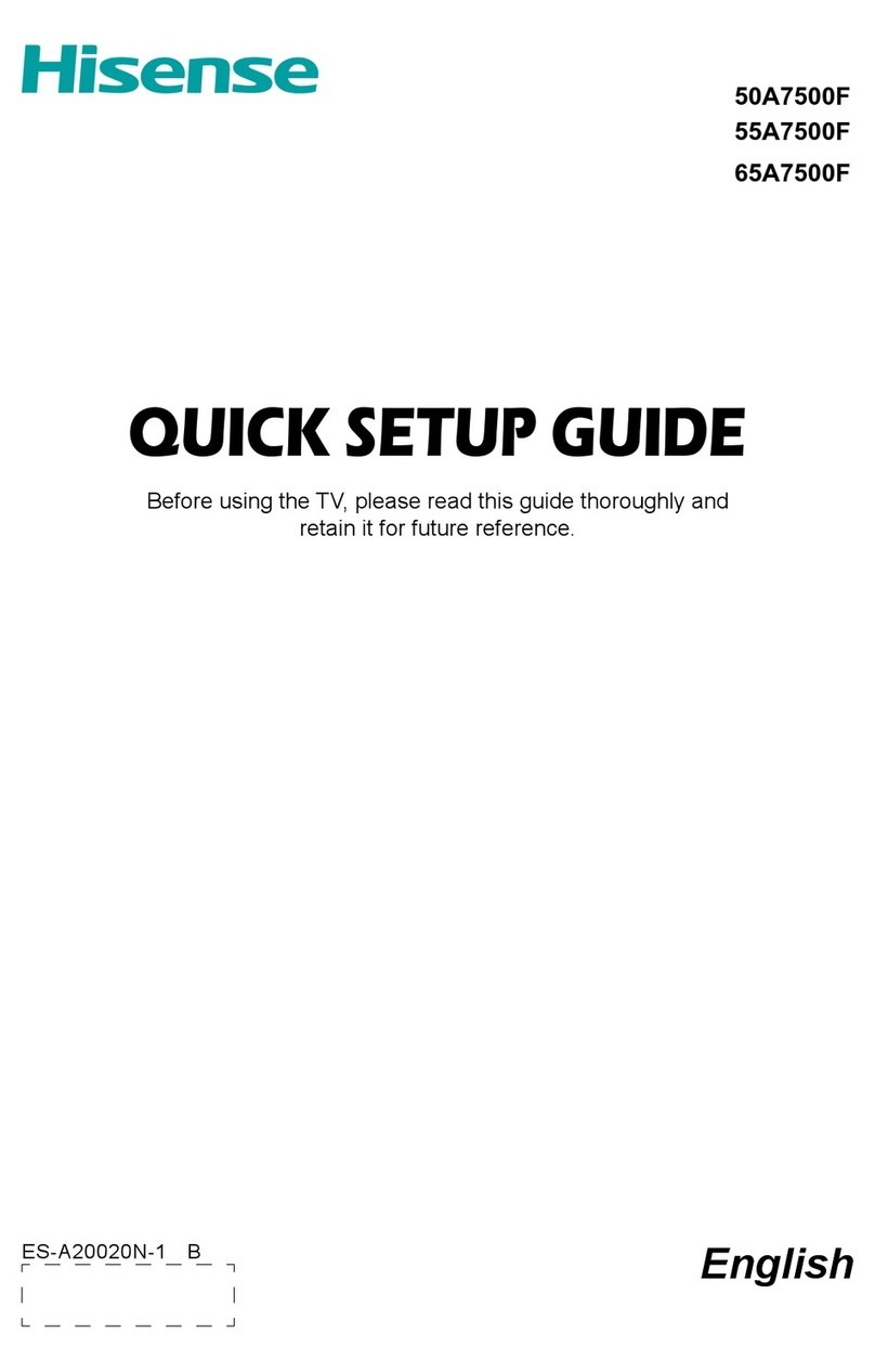 Hisense 50A7500F User manual Hisense 50A7500F User manual
