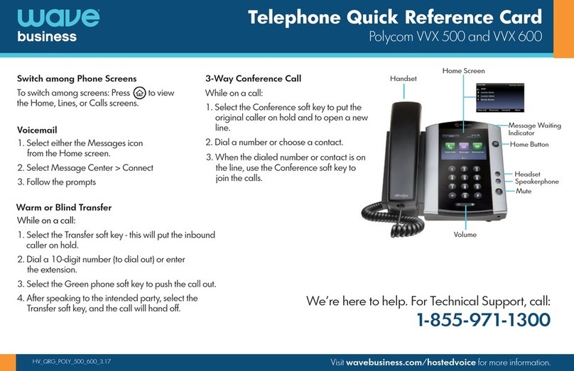 Polycom VVX 500 Reference guide