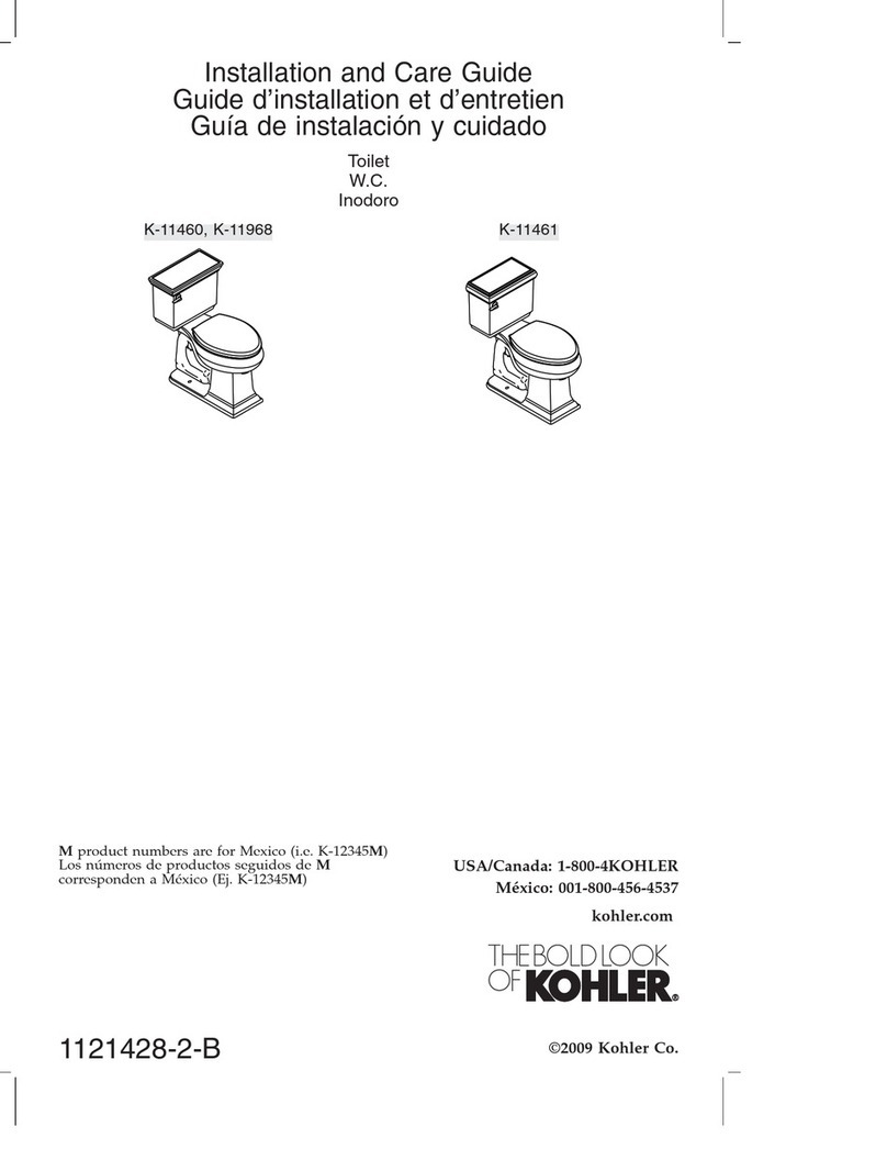 Kohler K-11968 Installation and care guide
