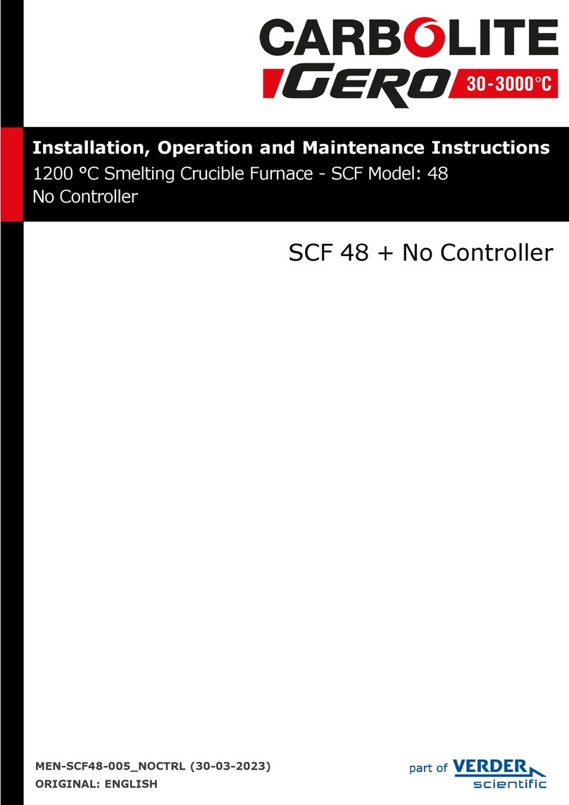 VERDER Carbolite Gero SCF 48 Manual