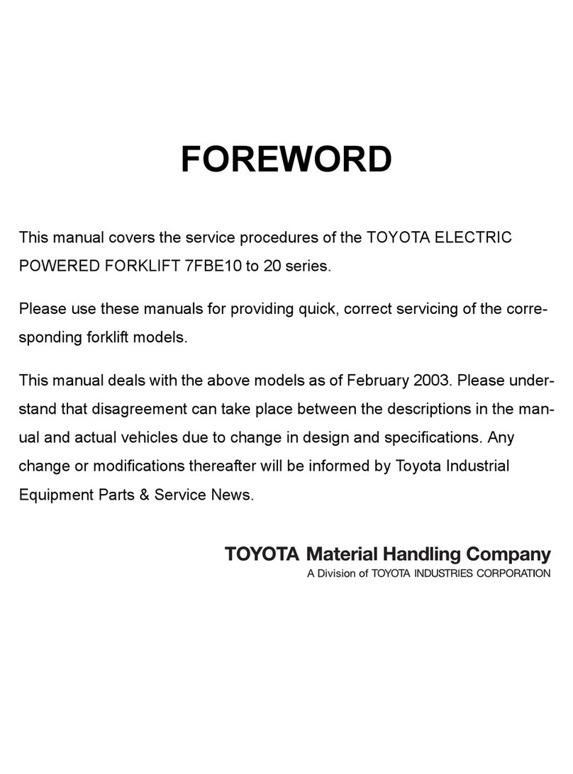Toyota 7FBE10 user manual Toyota 7FBE10 user manual