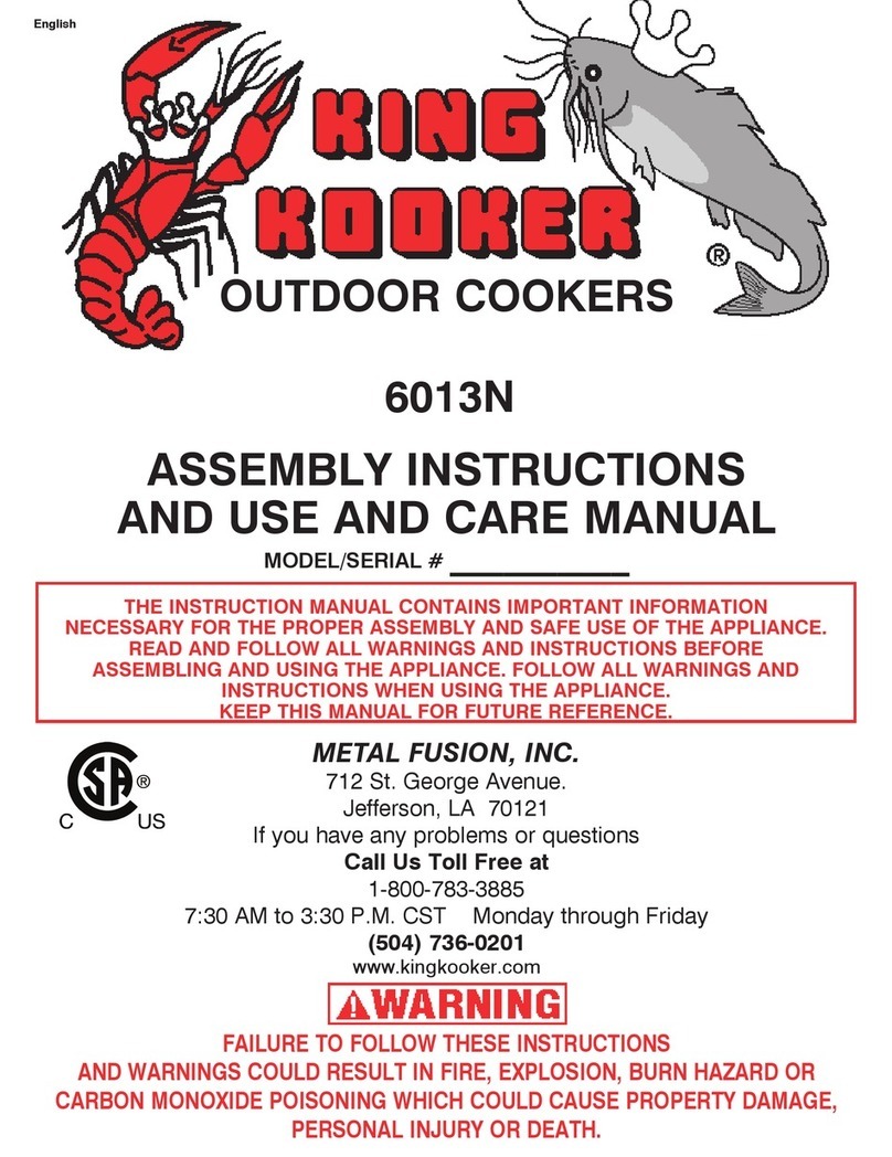 King Kooker 6013N Assembly instructions and use and care manual