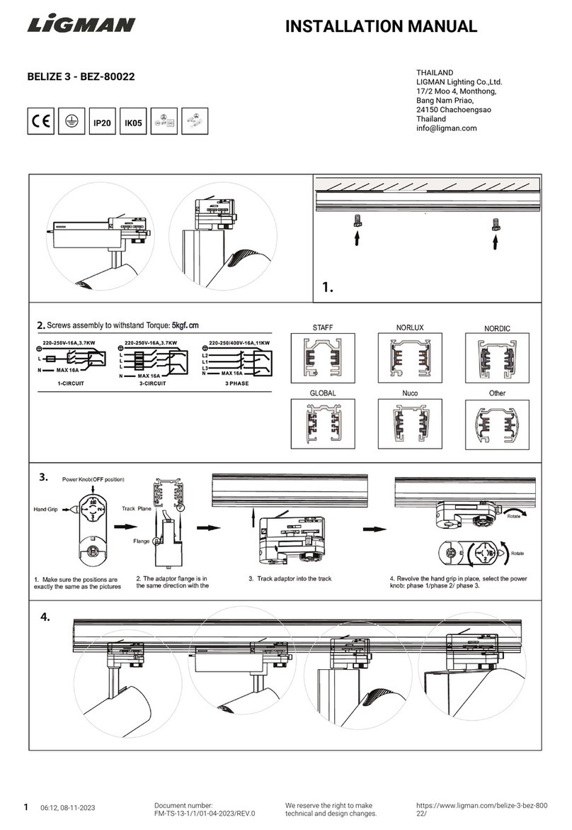 LIGMAN BELIZE 3 installation manual