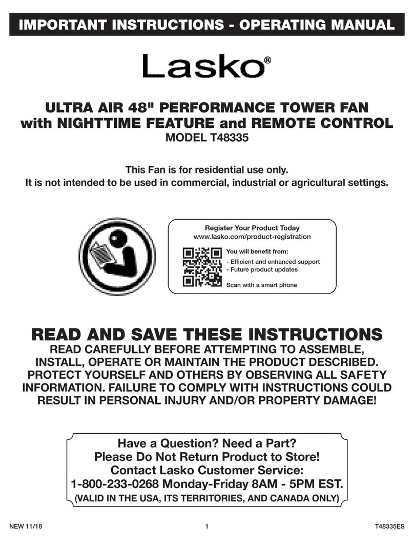 Lasko ULTRA AIR T48335 User manual