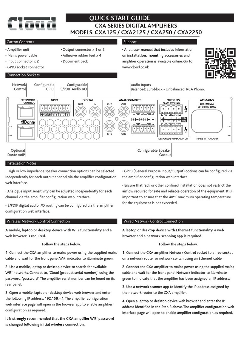 Cloud CXA Series quick start guide