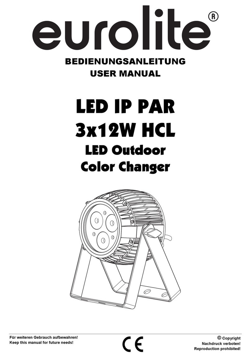 EuroLite LED IP PAR 3x12W HCL User manual