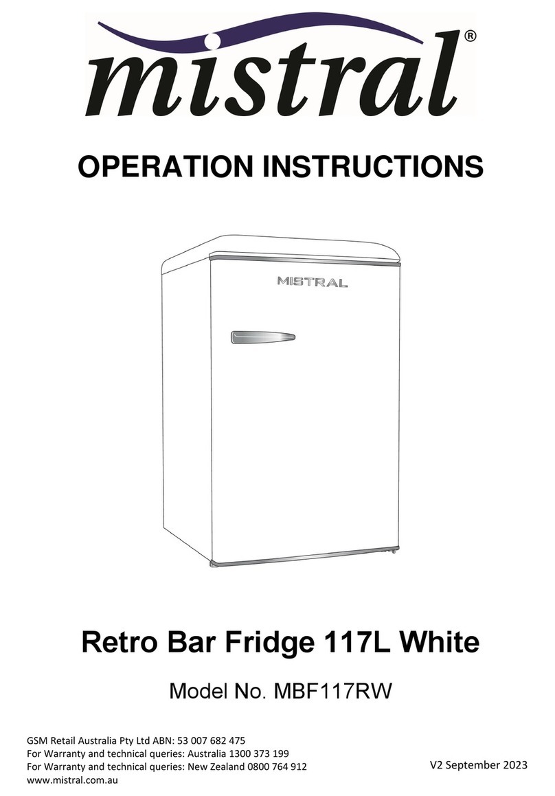 GSM Mistral MBF117RW Operation instructions