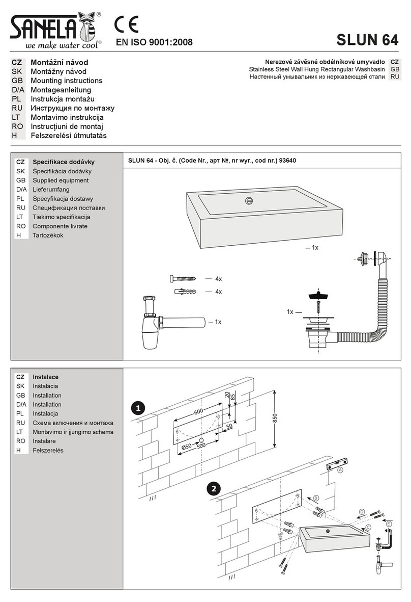 Sanela SLUN 64 Mounting instructions Sanela SLUN 64 Mounting instructions